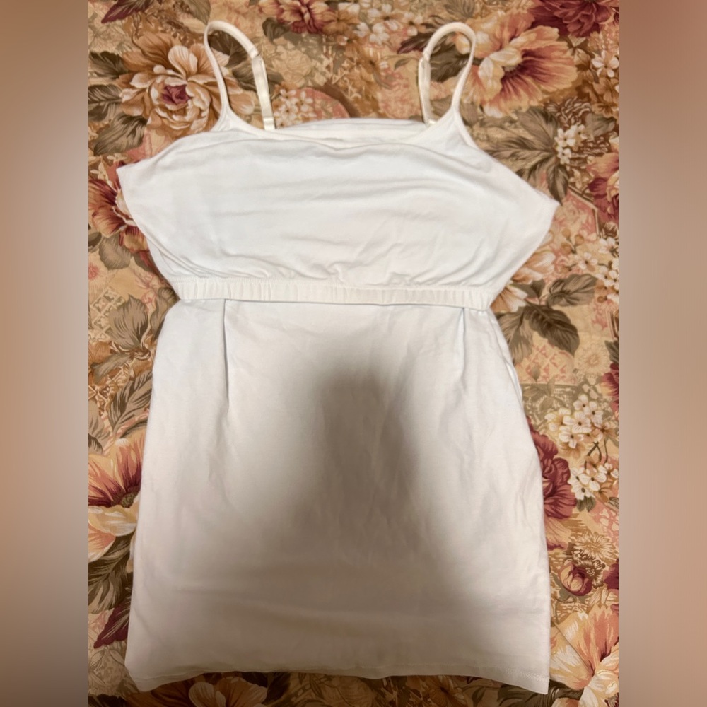 White Spaghetti Strap Dress New